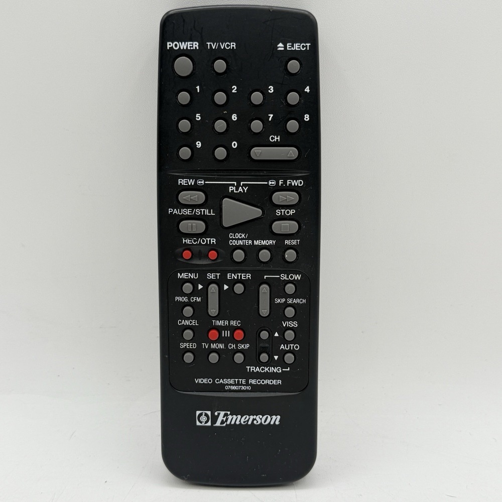 Emerson 0766073010 TV VCR Remote OEM VCR4002 VCR4003 VCR4003C‎ TVCR0950 VT1975 +